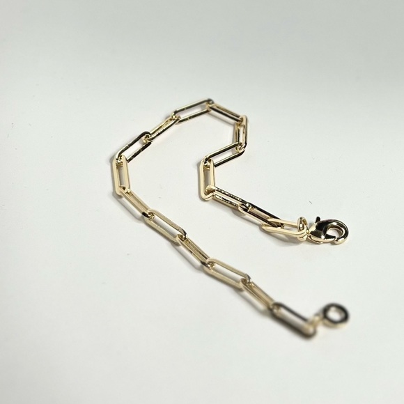 14k gold filled paperclip bracelet - Picture 2 of 4